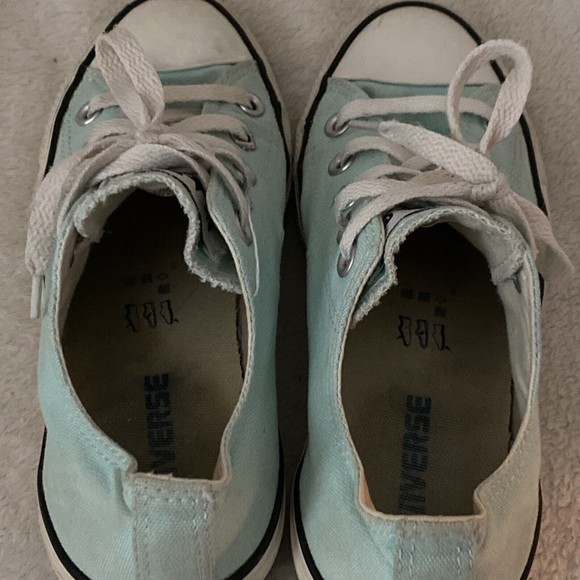 Converse Womens Size 6 Mens 4 All Star Chuck Taylor Low Top Teal Turquoise - Picture 6 of 8